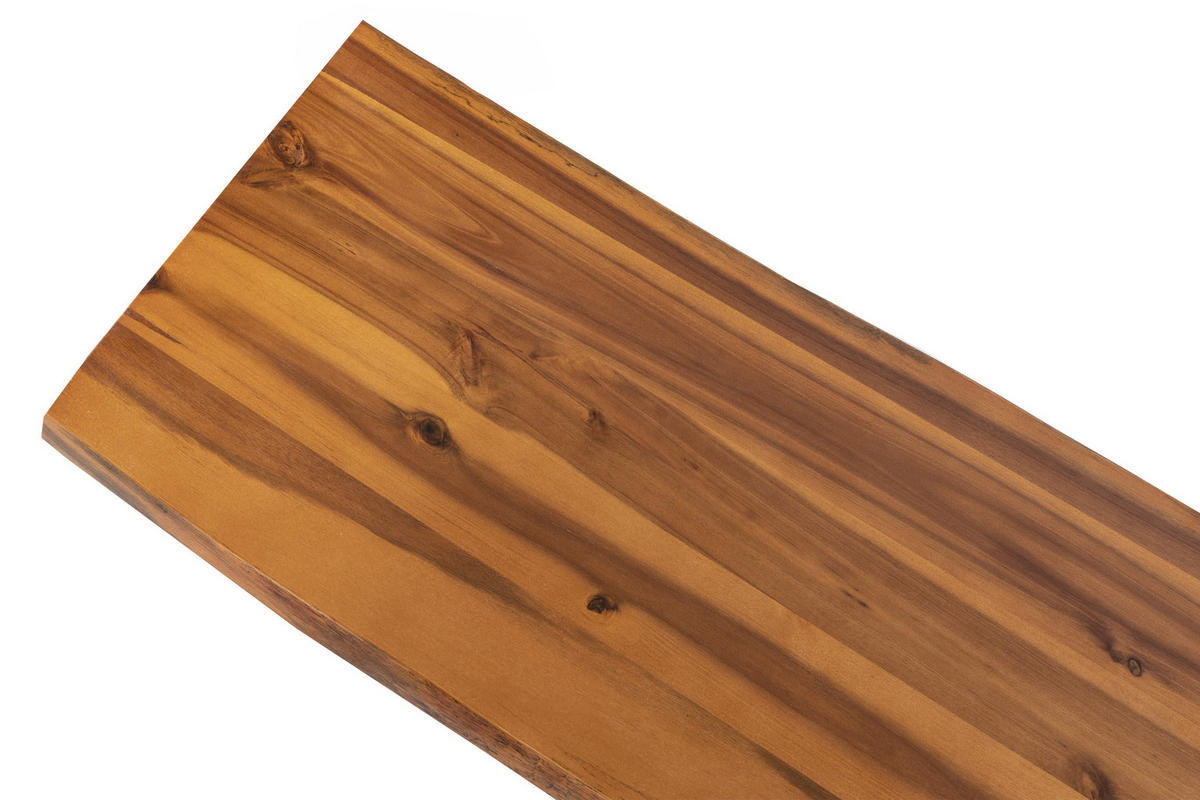 SITZBANK ESRA - Cognac/Schwarz, Holz/Metall (160/45/40cm) - SAM