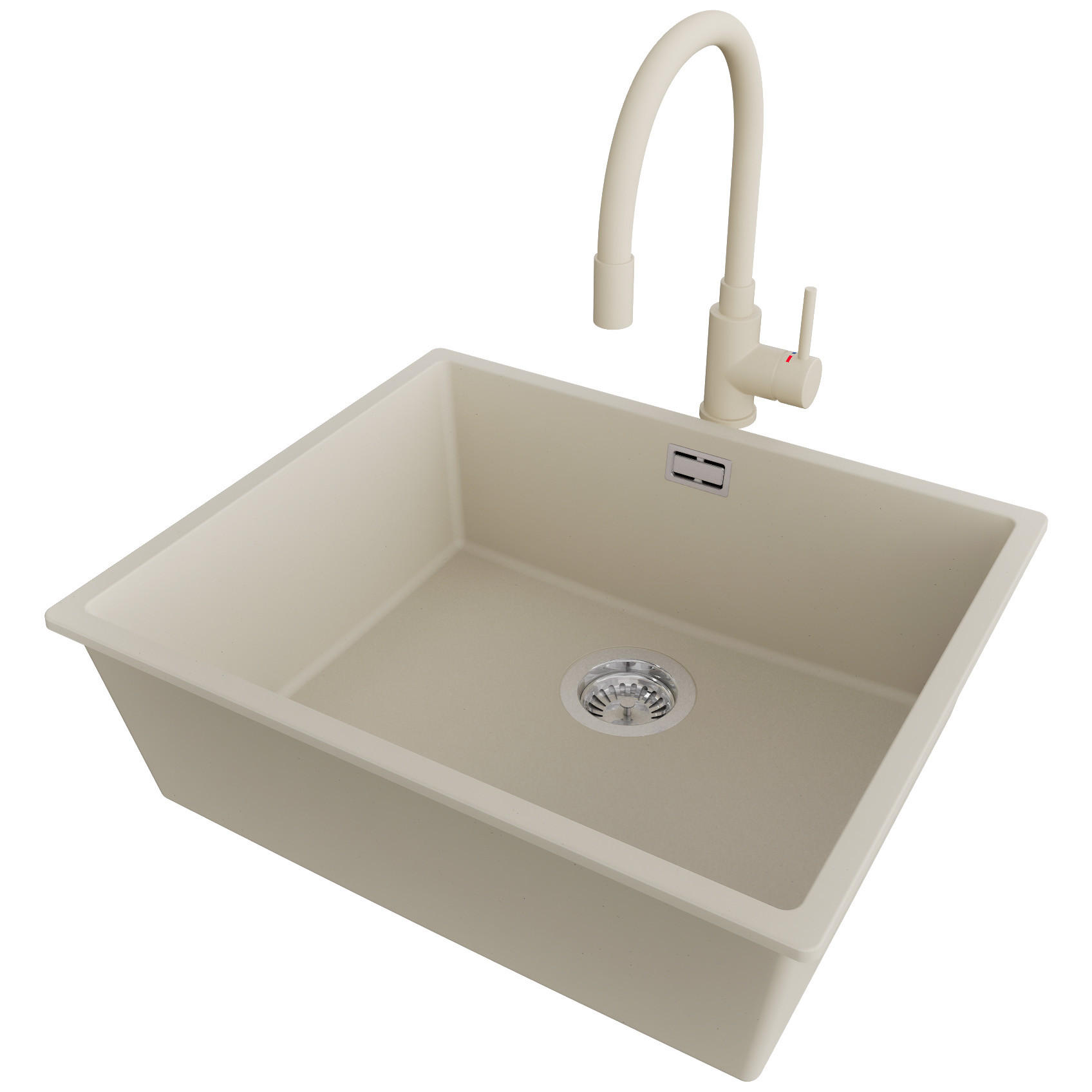Primagran Unterbauspüle Beige, Chrom, Beige 56x20x47 cm