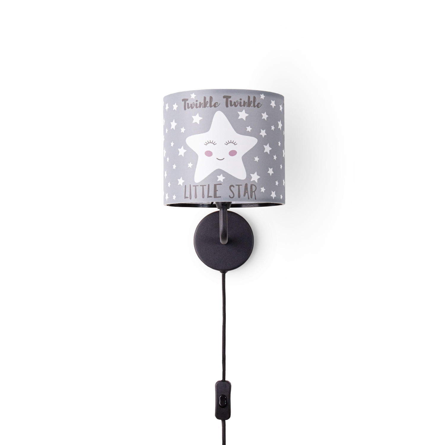 KINDERZIMMERLAMPE Luca Wl Ale 105 - Grau, Metall (18/26.9/20.9cm) - Paco Home