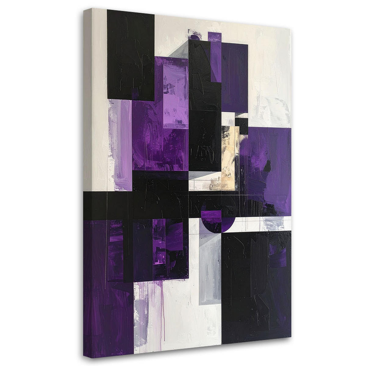 LEINWANDBILD 3D und geometrisch 80x120cm - Lila, Textil (80/120cm) - Feeby