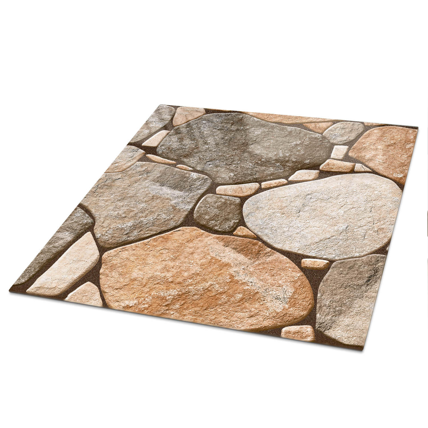 TISCHPLATTE 50x50 cm – Steinmosaik - Grau, Glas (50/50/0.4cm) - Wallfluent