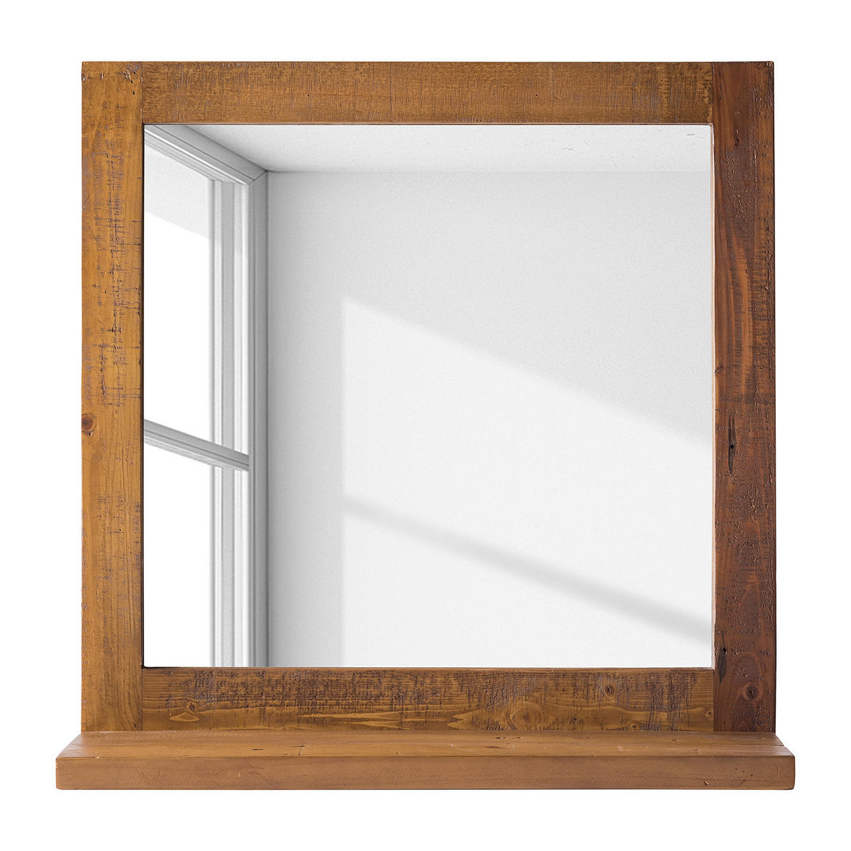 SPIEGEL - Pinie massiv - Pinie Dunkel - Braun, Holz (68/69/22cm) - home24