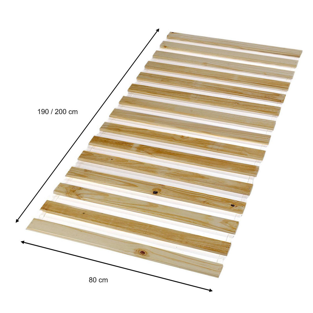 LATTEN-/ROLLROST 80X200 CM - Naturfarben, Holz (196/80/2cm) - IDIMEX