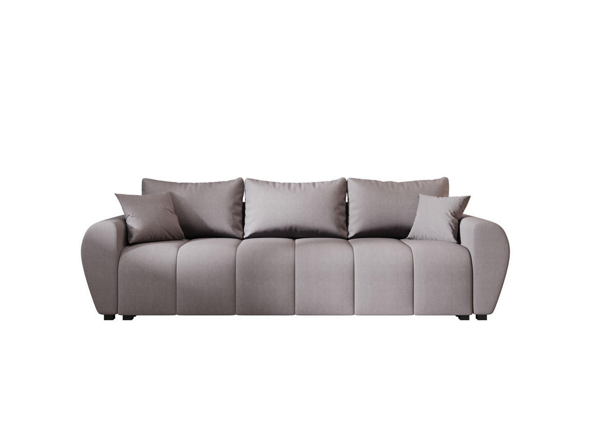 SOFA MOLISA mit Schlaffunktion COSMIC 160 mit Stauraum - Grau, Textil (86/82/246cm) - Bedante