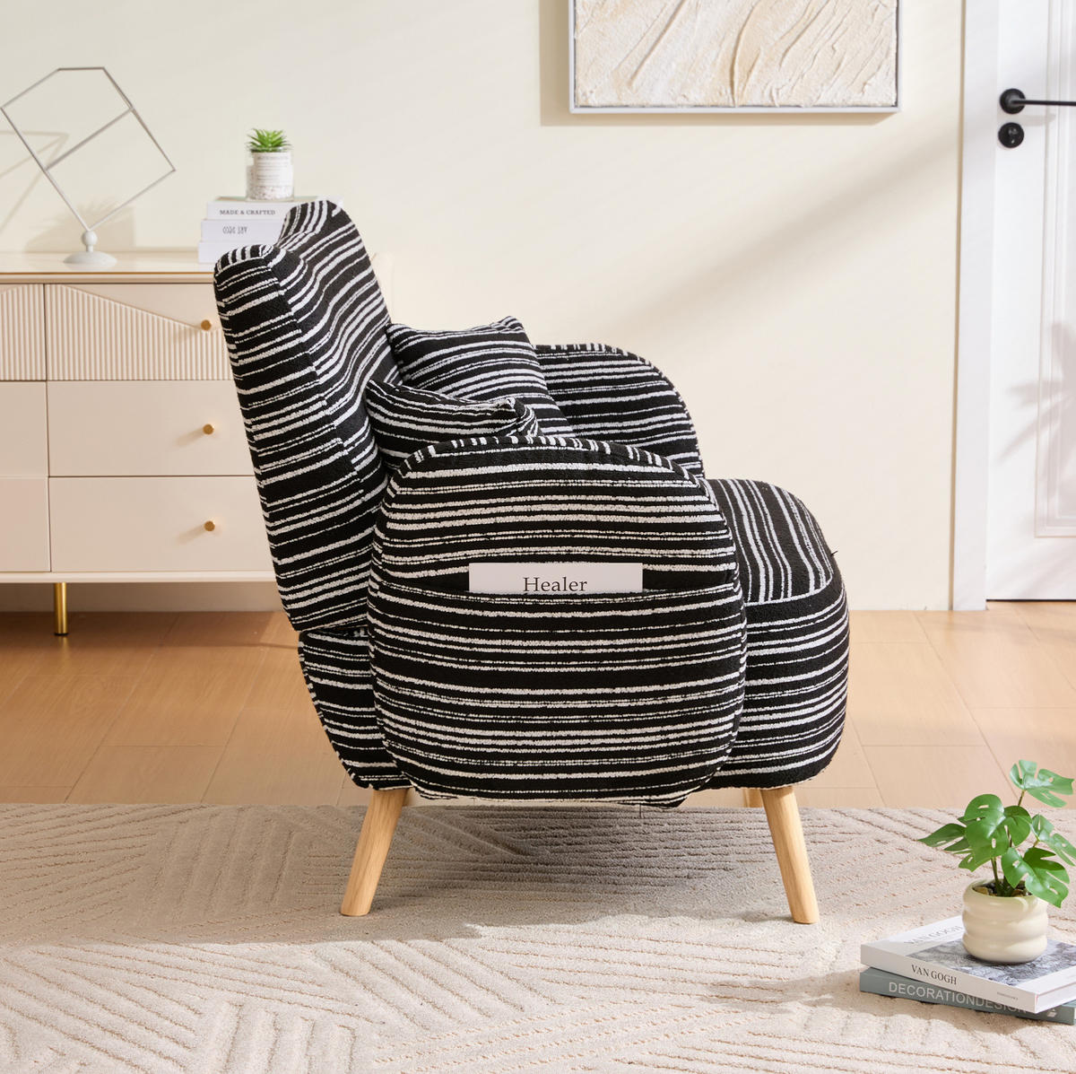 DVOUMÍSTNÁ pohovka ze smyčkové tkaniny 121x81,5x87 cm černá s bočními kapsami a pohodlným sedákem - černá, textil (81.5/87/121cm) - Modfu