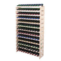 WEINREGAL VINOTECA FLEX PRO HxBxT 177x103x28cm 130 Flaschen auf 13 Ebene Natur unbehandelt - Naturfarben, Holz (103/177/28cm) - PROREGAL