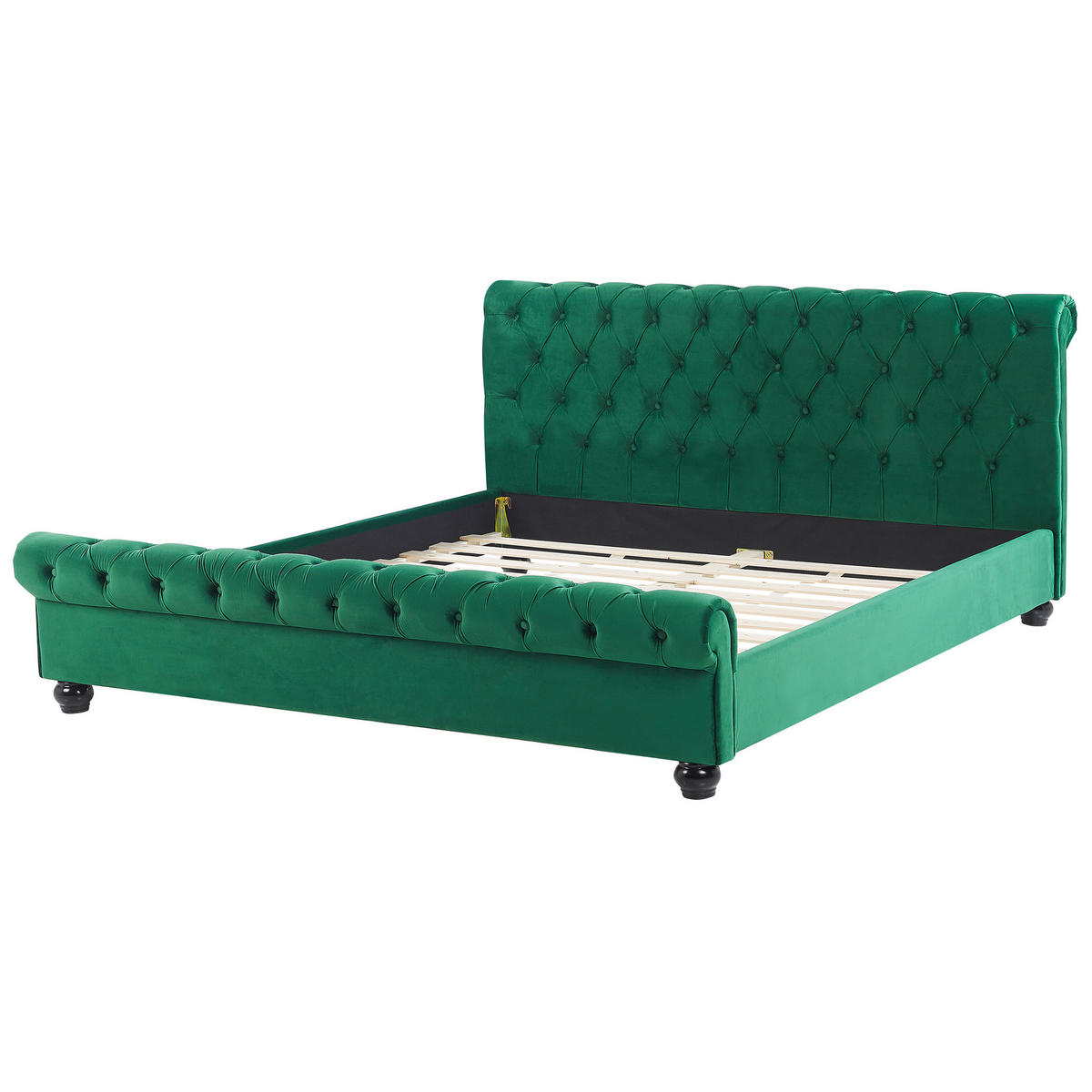 POLSTERBETT 180/200cm Smaragdgrün Avallon - Grün, Textil (180/200cm) - Beliani