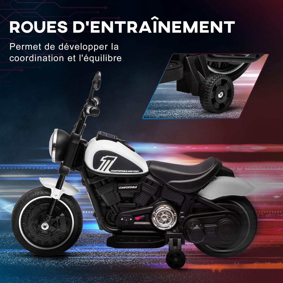 ELEKTRO-MOTORRAD DE-13151 LED-Scheinwerfer Weiß - Weiß, Kunststoff (76/42/57cm) - ComfortXL