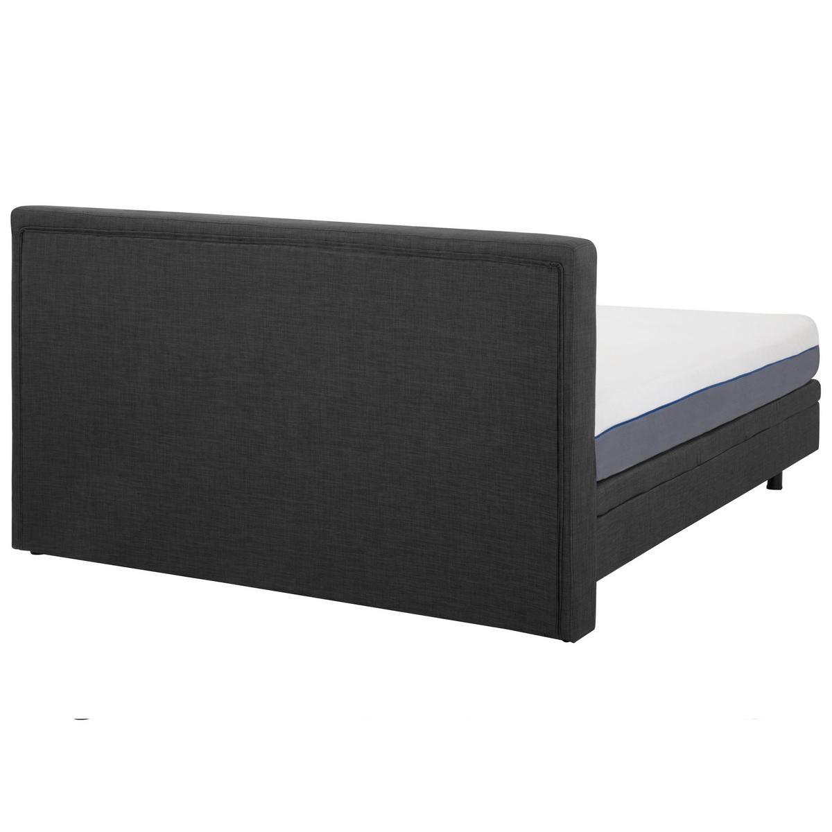 POLSTERBETT 160/200cm Dunkelgrau Duke - Dunkelgrau, Textil (160/200cm) - Beliani