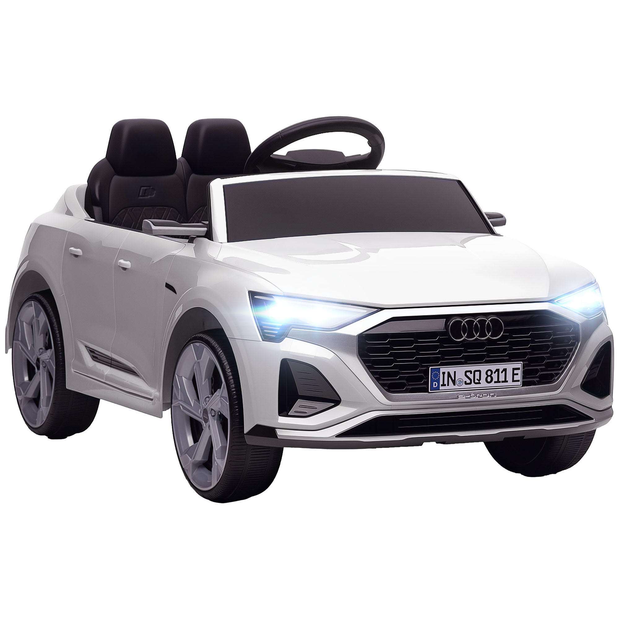ELEKTRO-KINDERAUTO DE-06253 Audi Q8 lizenziert mit Fernsteuerung Weiß - Weiß, Kunststoff/Metall (98/49.5/43cm) - ComfortXL