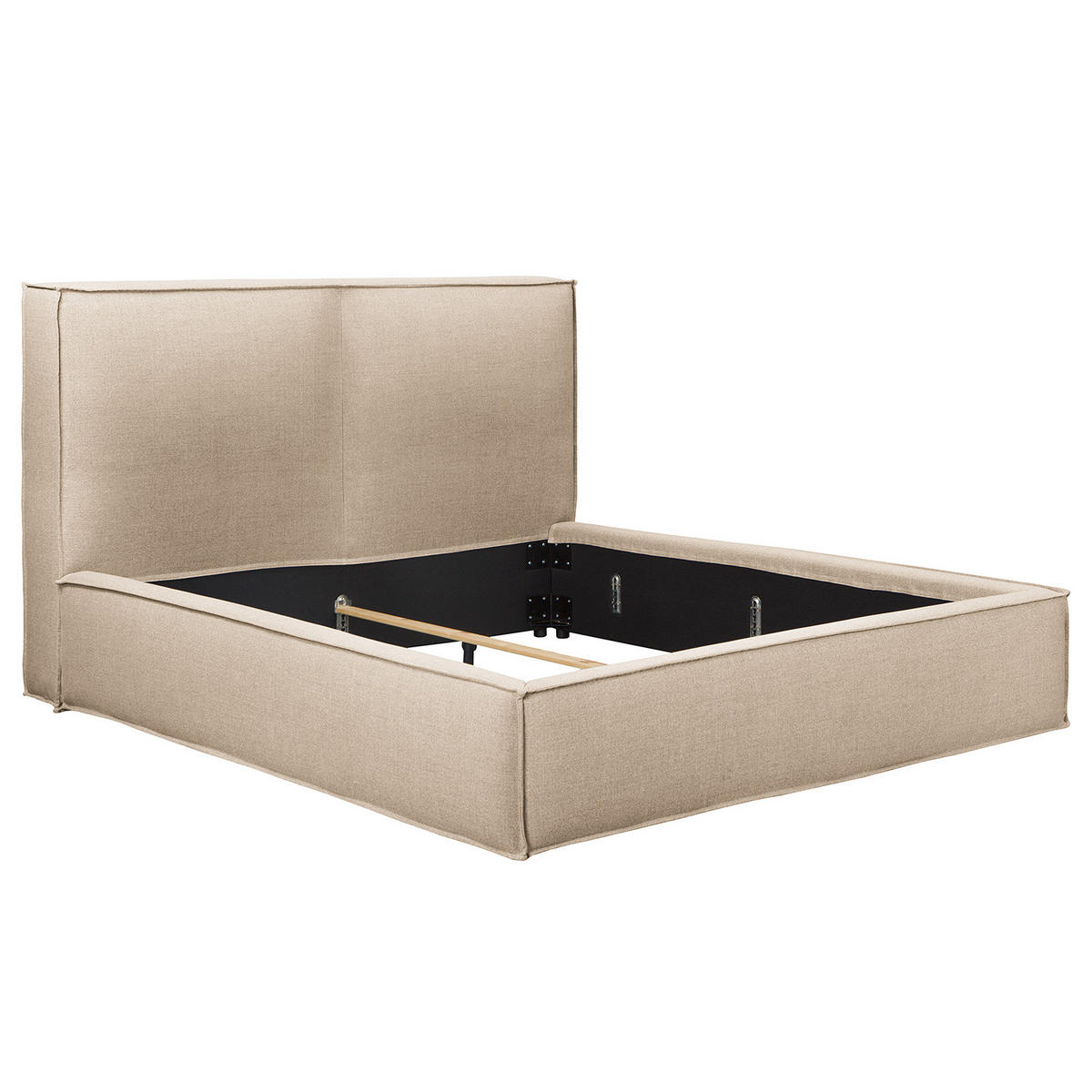 POLSTERBETT - Beige, Textil (200/200cm) - home24
