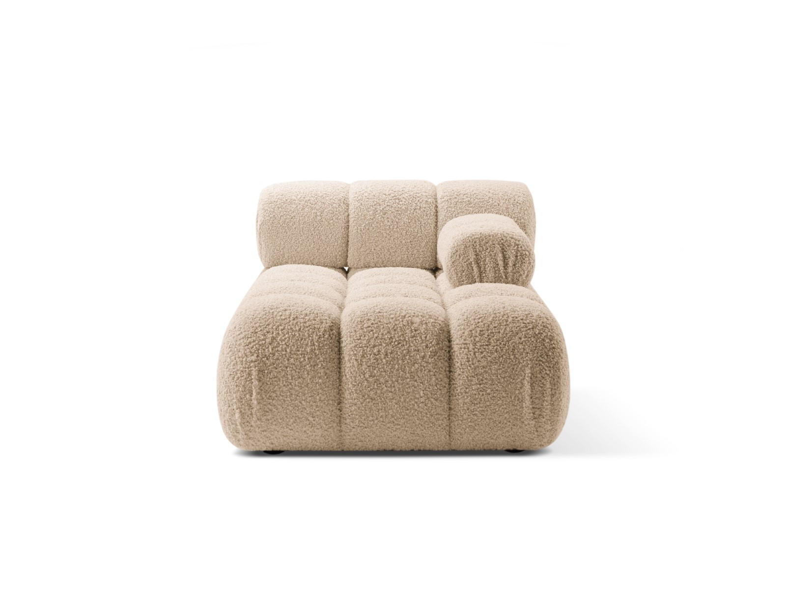 CHAISELONGUE rechts Bellis aus Boucle sandfarben - Sandfarben, Textil (94/70/155cm) - Micadoni