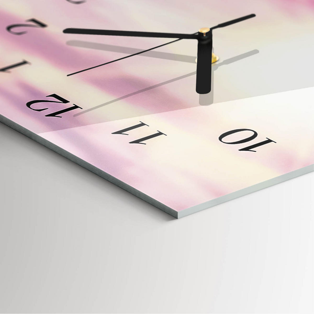 WANDUHR 60x30 cm - Pier - Lila, Glas (30/60/0.4cm) - TULUP