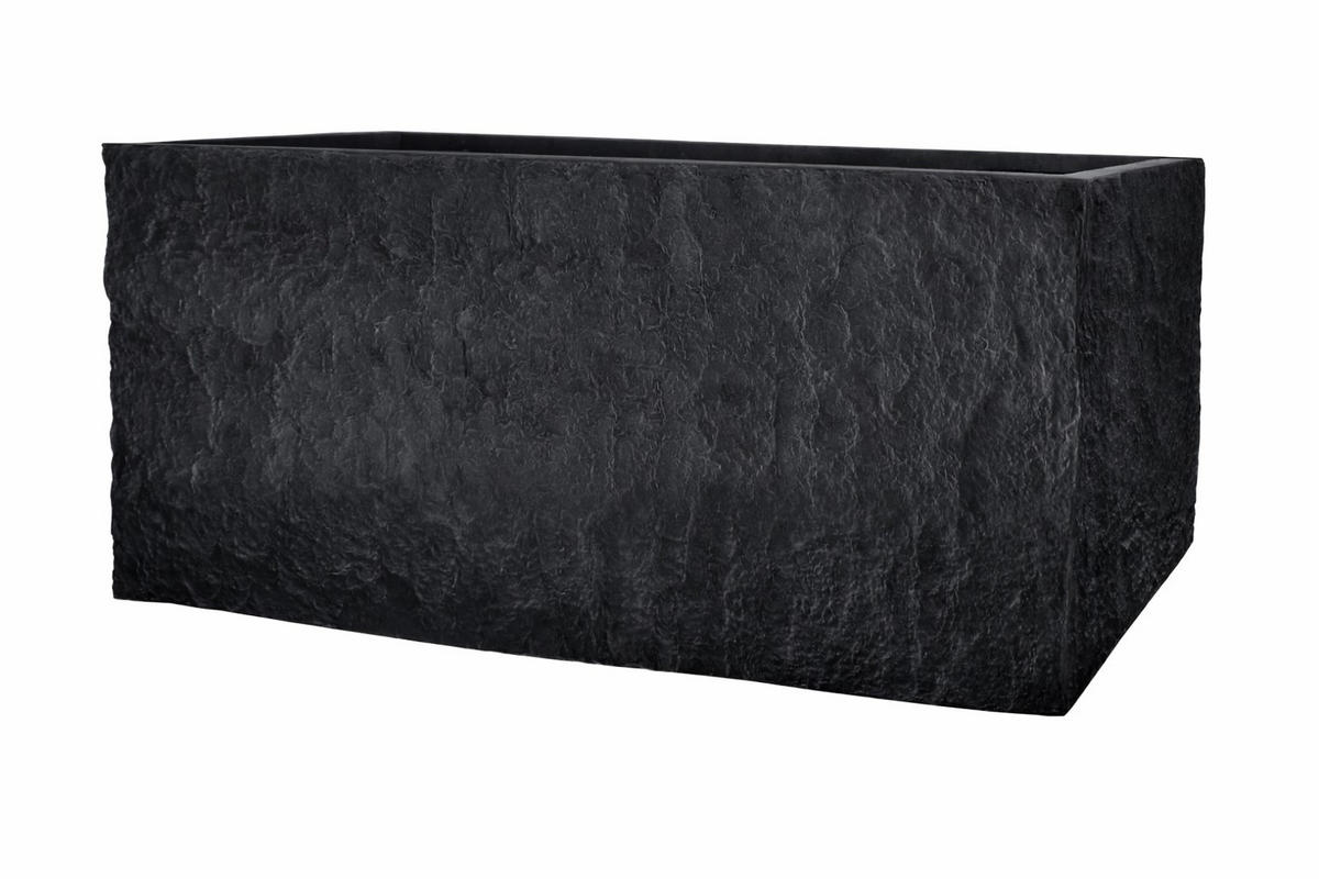 PFLANZKASTEN The Rock 33x83x38 cm, Steinoptik Anthrazit, Fiberstone - Anthrazit, Kunststoff (83/73/33cm) - dasmöbelwerk