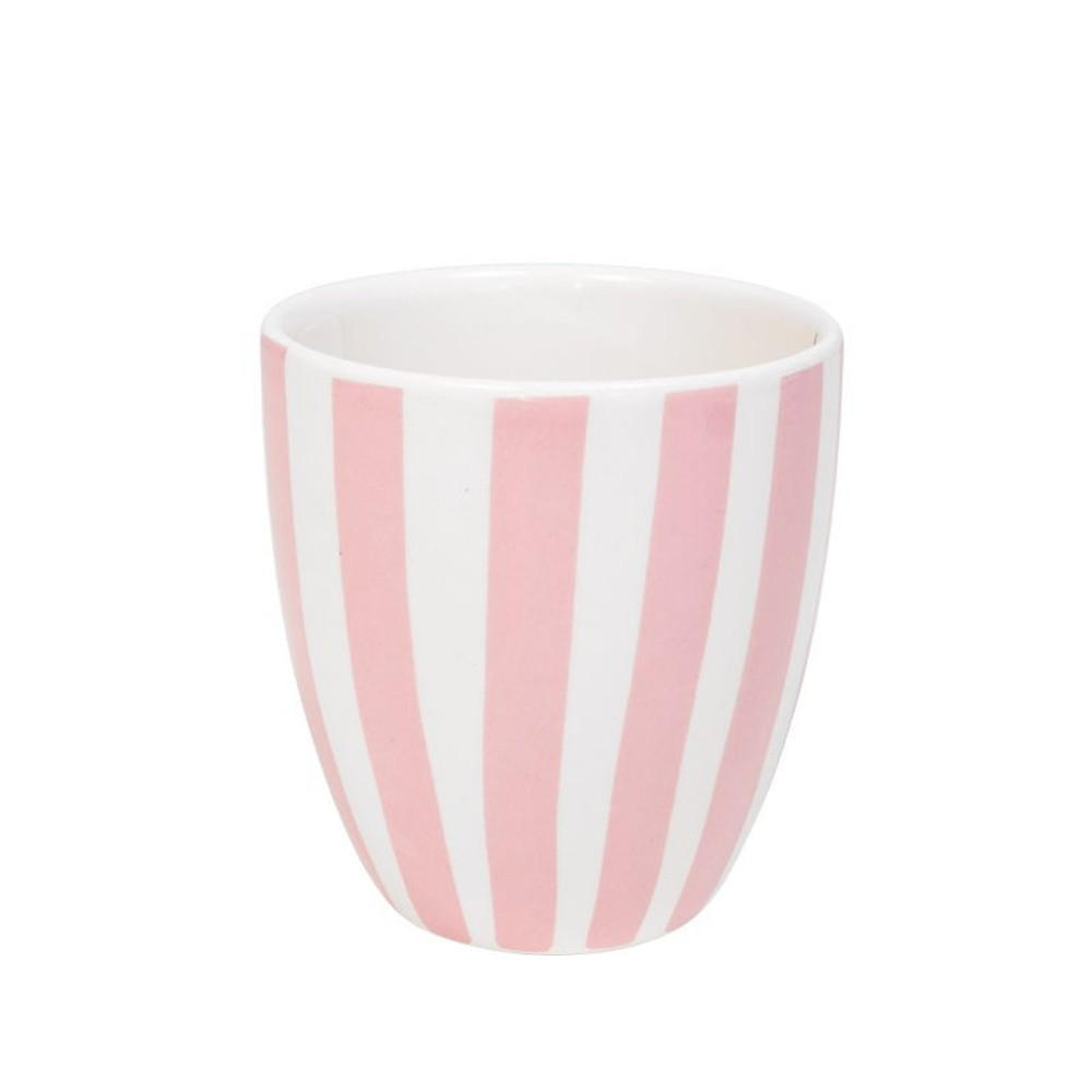 MINI-BECHER OHNE OHR Streifen Stern in Rosa - 200 ml - Multicolor, Keramik (0.2L) - Blond Amsterdam