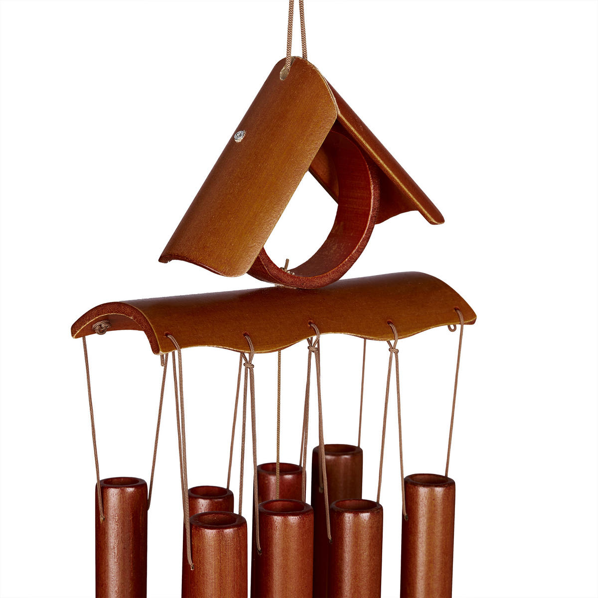WINDSPIEL - Hellbraun, Holz (7/14/68cm) - Relaxdays