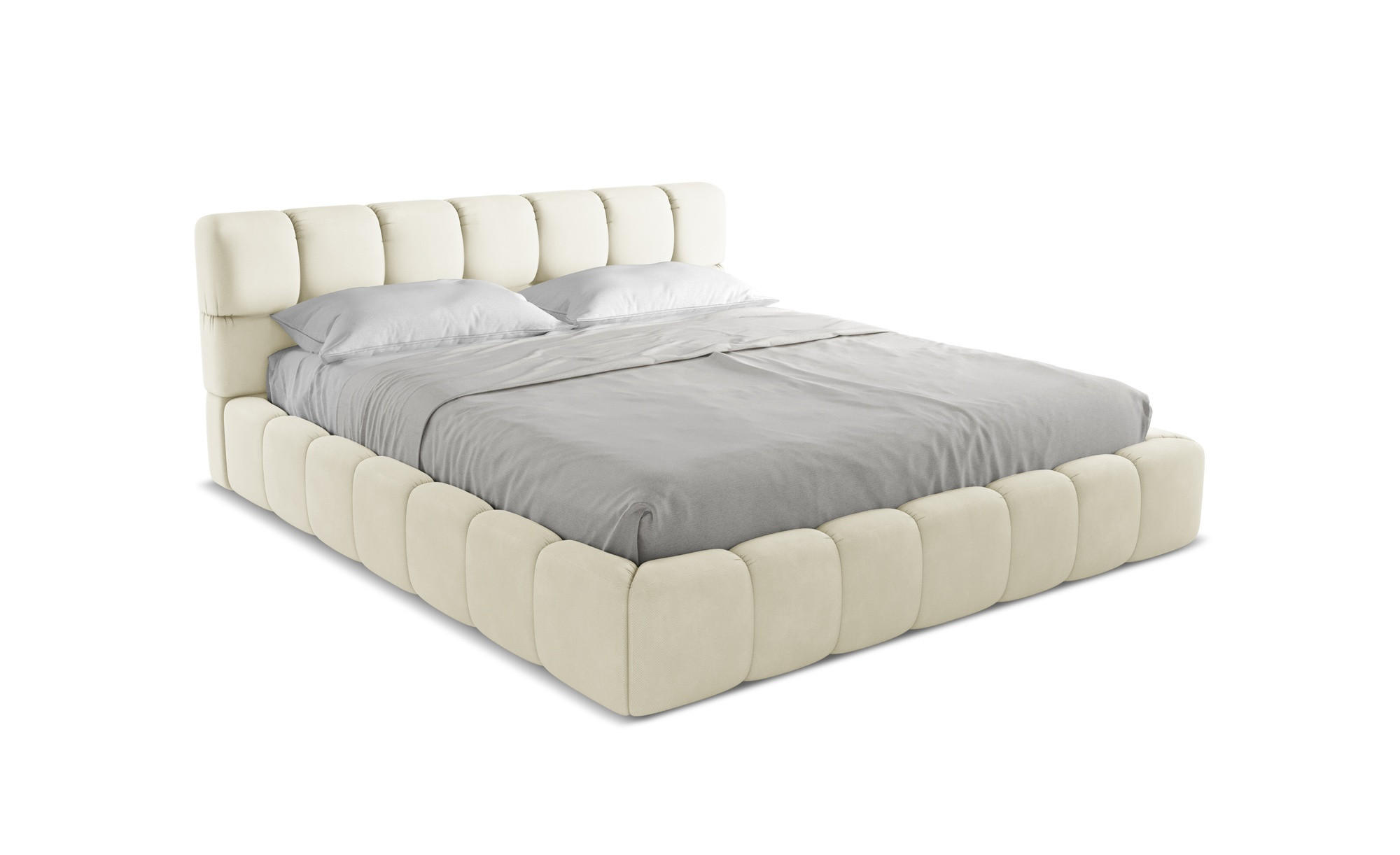 POLSTERBETT mit Bettkasten und Lattenrost 200x228 Beige - Beige/Schwarz, Kunststoff/Textil (180/200cm) - Makamii