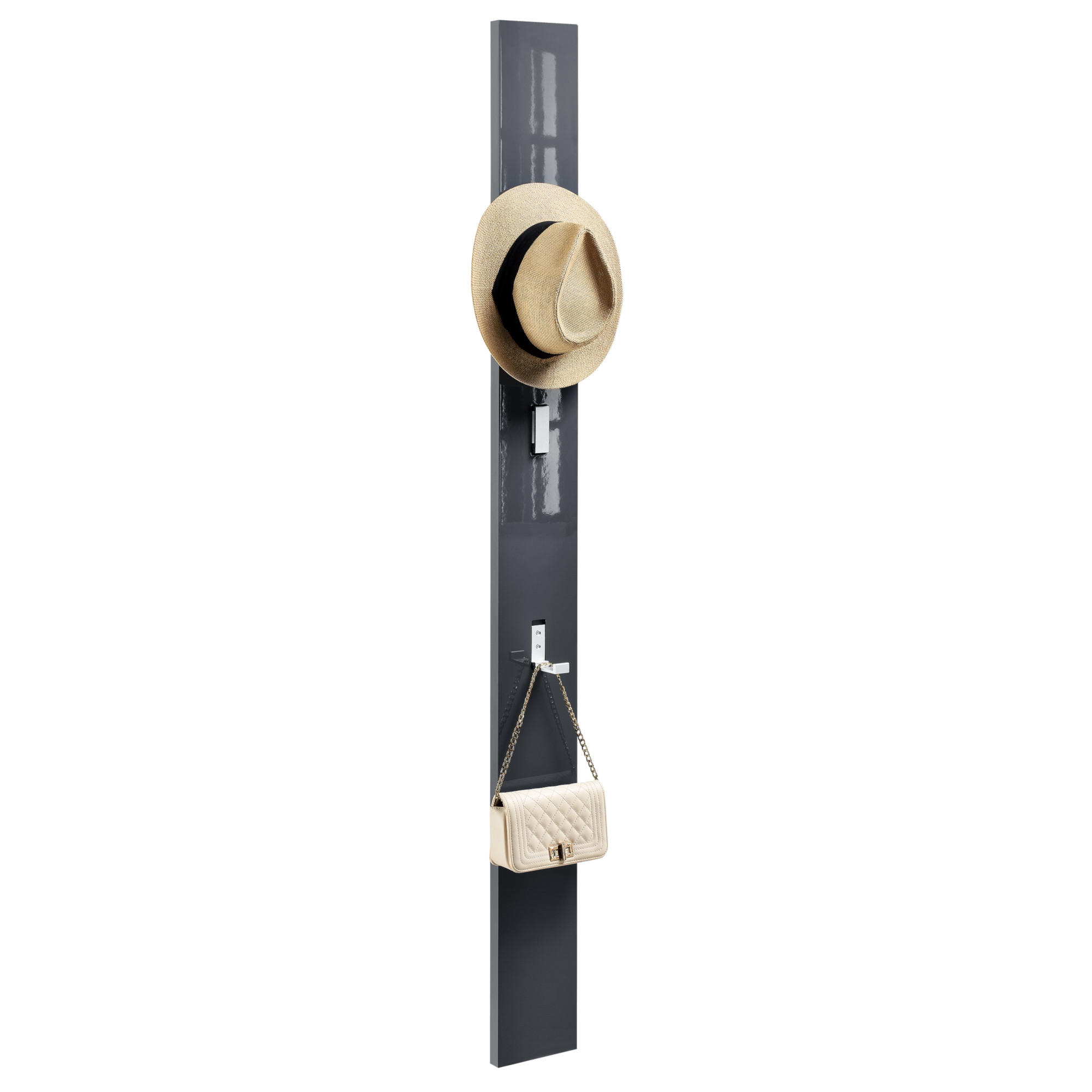 HAKENLEISTE Hansnes - Grau, Holzwerkstoff/Metall (15/165/3cm) - [en.casa]
