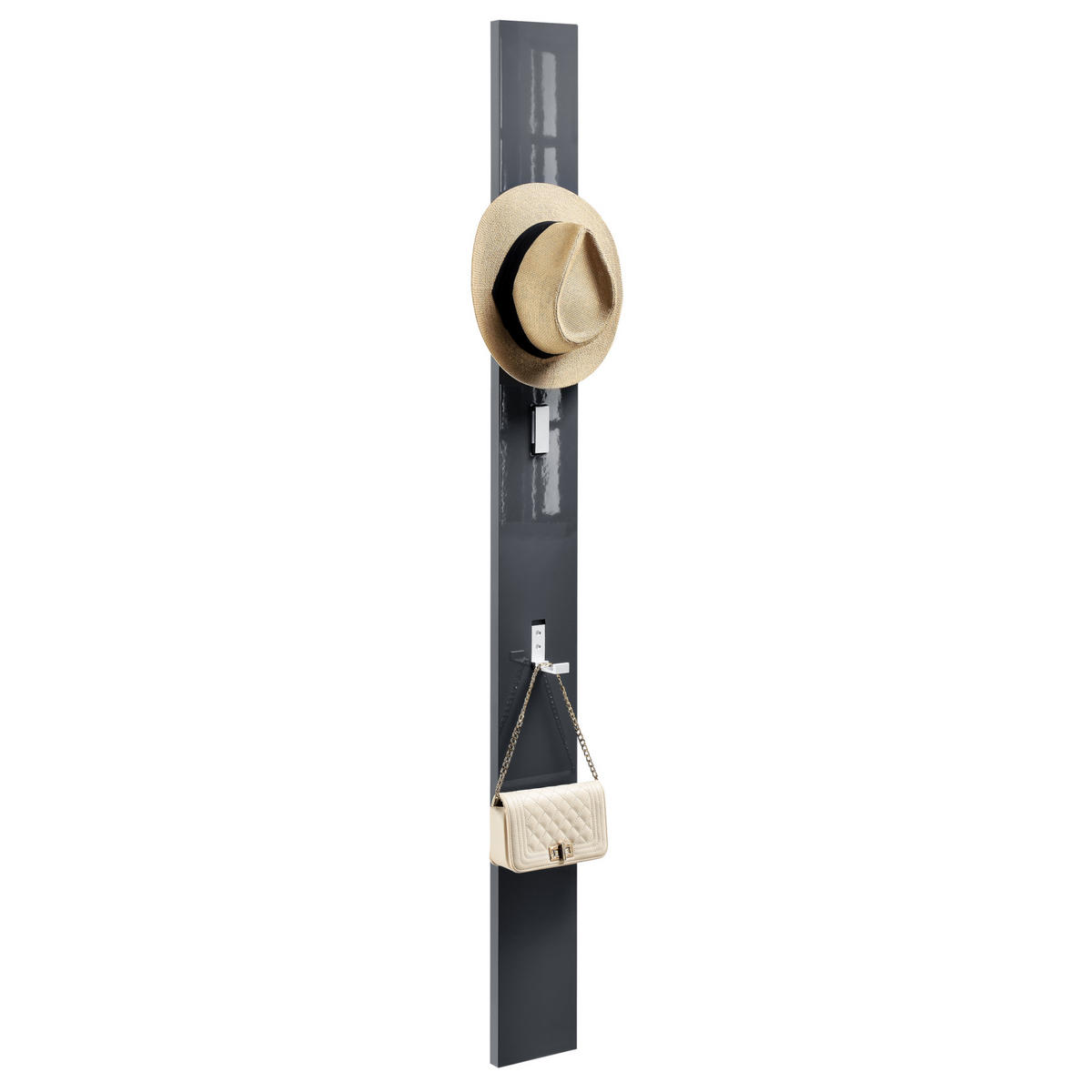 HAKENLEISTE Hansnes - Grau, Holzwerkstoff/Metall (15/165/3cm) - [en.casa]