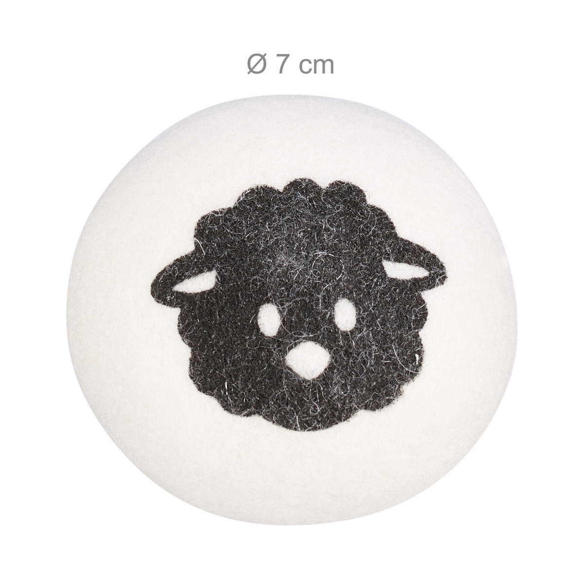 TROCKNERBÄLLE Weiß 8er-Set Schafwolle - Weiß, Textil (7/7/7cm) - Relaxdays