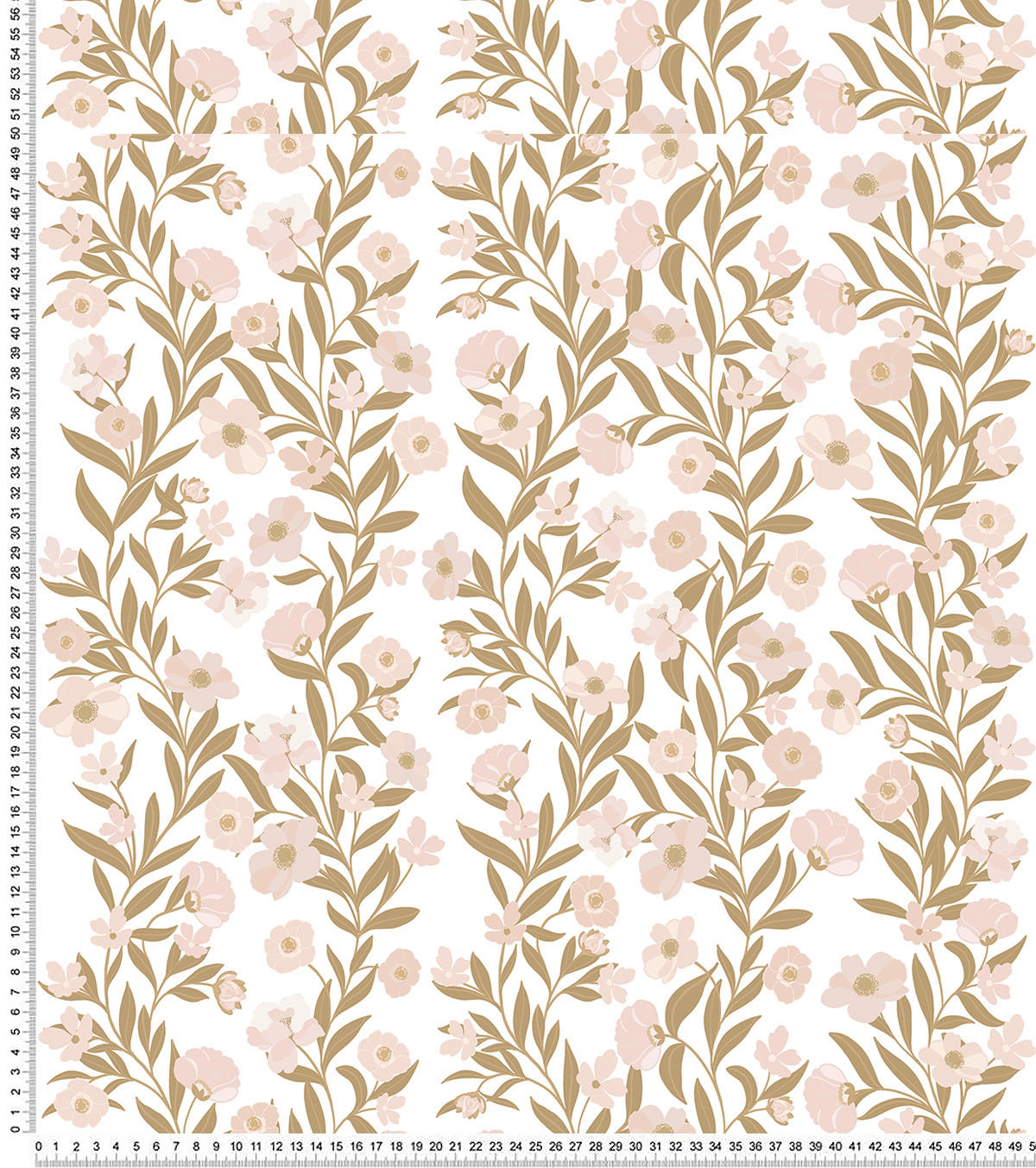 VLIESTAPETE Eleonore Blumen 50 cm x 10 m rosa/beige - Pink, Papier (50/1000cm) - Lilipinso