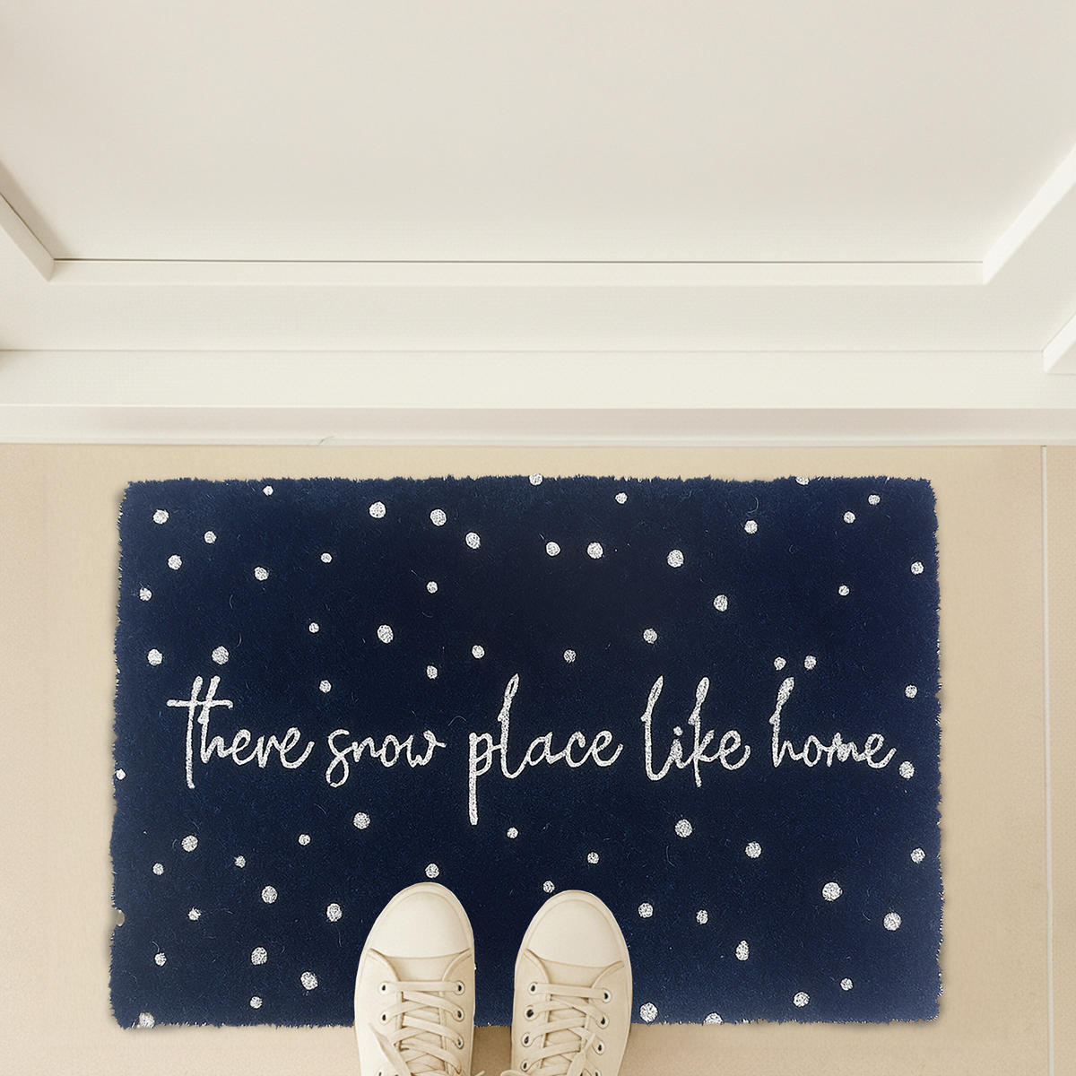 ROHOŽ - tmavě modrá, textil/plast (60/40cm) - Relaxdays