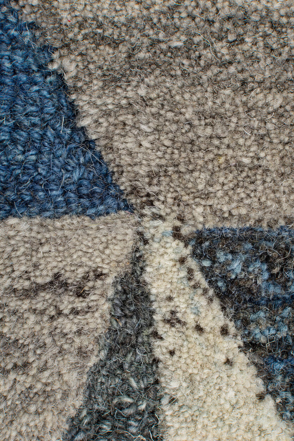 WOLLTEPPICH Diamant-Design, stilvoll ESK LUKE, Blau-Grau 200x290 cm - Blaugrau, Textil (200/290cm) - KADIMA DESIGN