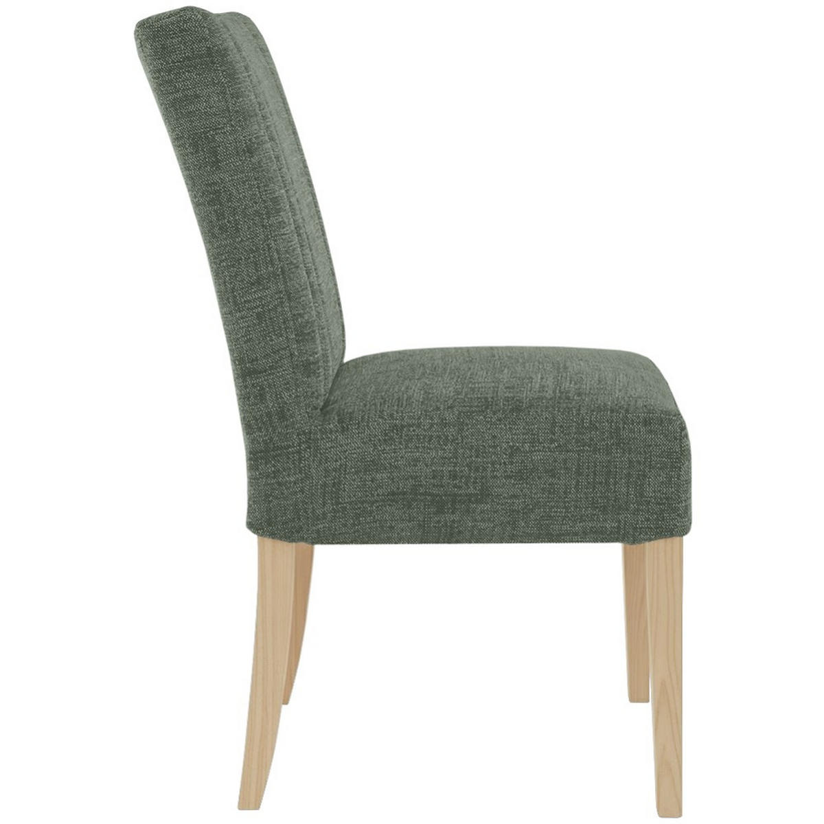 STUHL FREYA mit Buchenholzbeinen, Polsterstuhl, Dunkelgrün - Dunkelgrün/Buchefarben, Holz (47/94/42cm) - Beautysofa