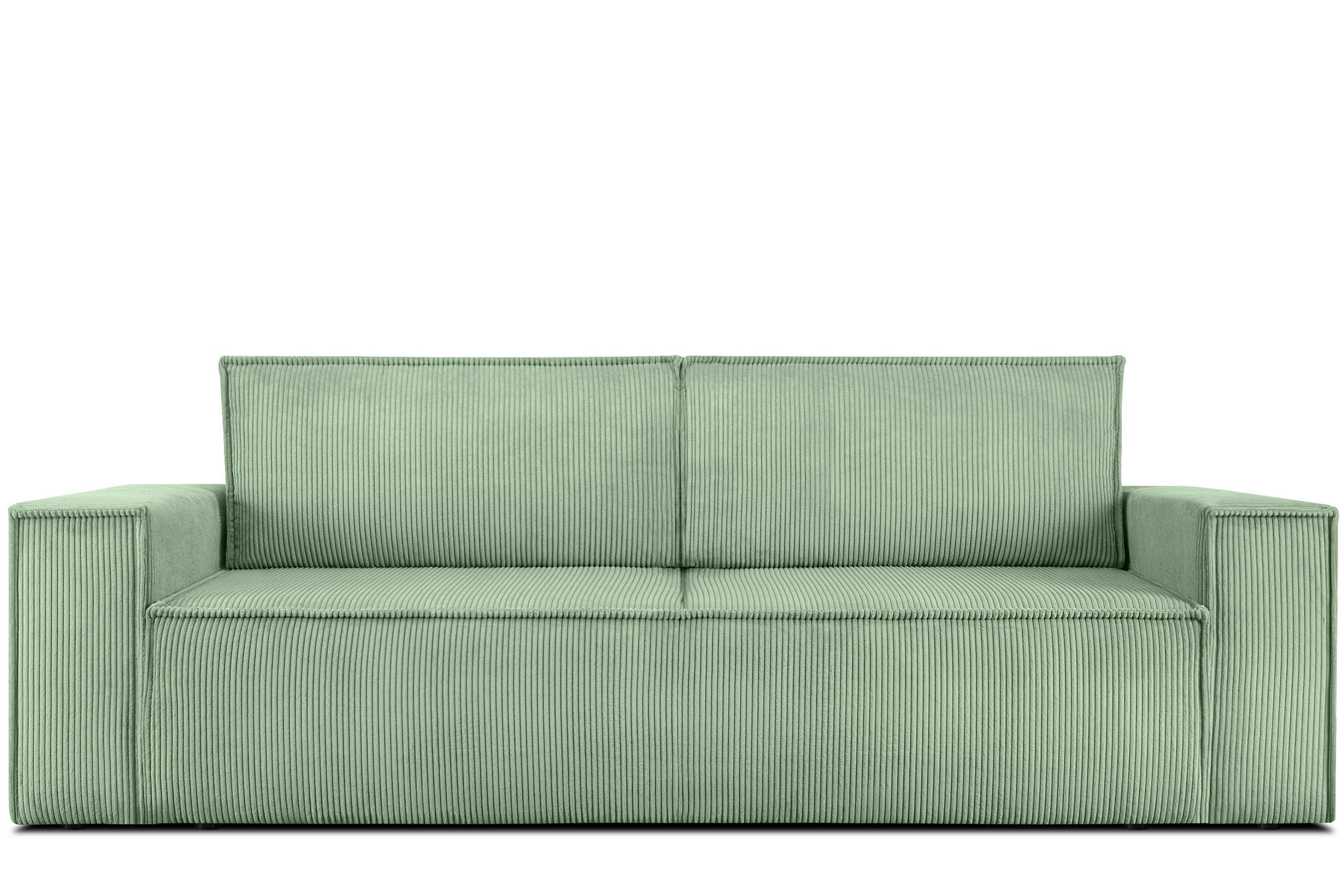 3-SITZER-SCHLAFSOFA NAPI in Pet Friendly Cord-Stoff, mintfarben - Schwarz/Mintgrün, Textil (244/89/101cm) - KONSIMO®