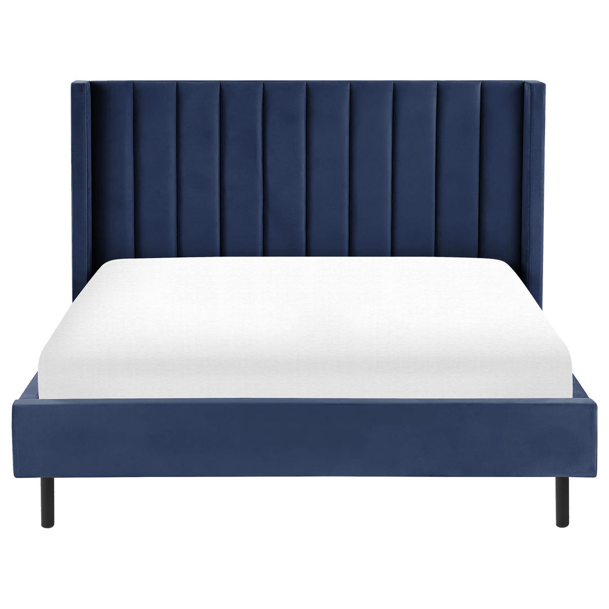 BETT mit Lattenrost 160/200 cm Blau Villette - Blau, Textil (160/200cm) - Beliani