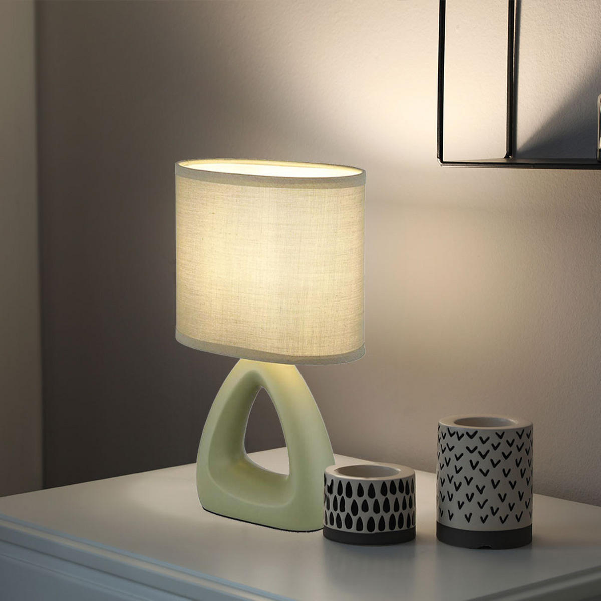 TISCHLEUCHTE Keramik Grün - Grün, Metall (17/10/30cm) - Globo Lighting