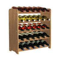 WEINREGAL Pinotwine C 61,6x63,2x26,5 cm 30 Flaschen Massives Kiefernholz Braun Geölt - Braun, Holz (63.2/61.6/26.5cm) - PROREGAL