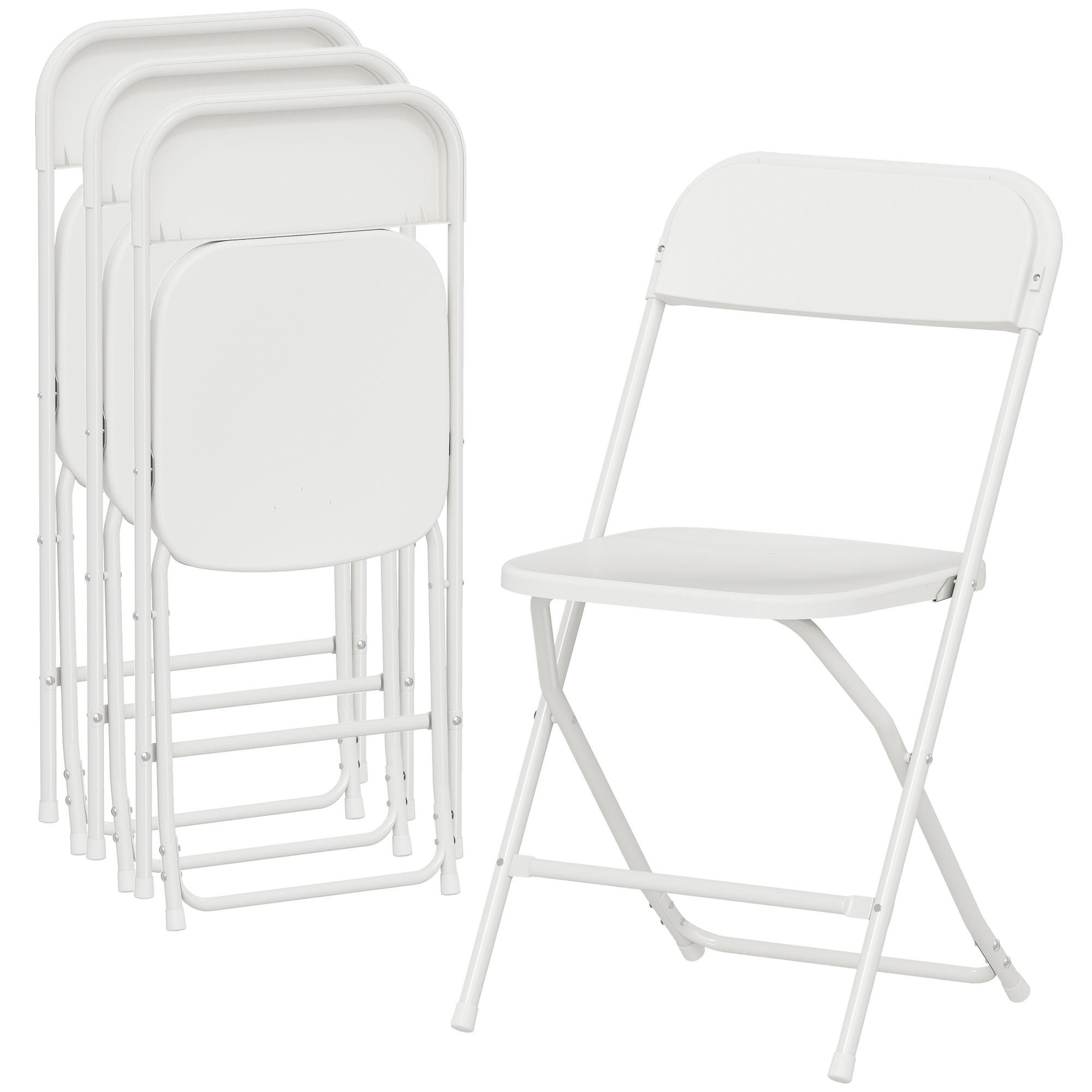 KLAPPSESSEL Weiß 4 Stück - Weiß, Kunststoff (45/79.5/49cm) - GiPP