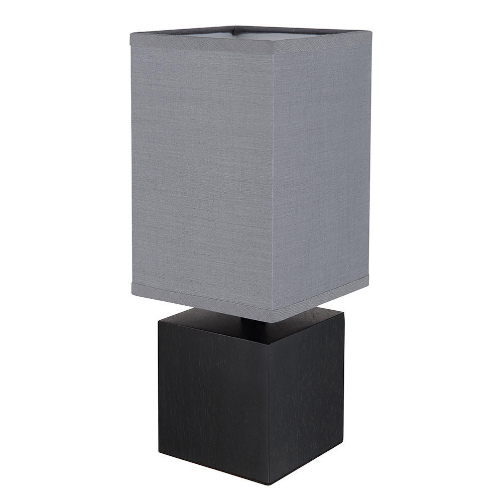 TISCHLEUCHTE Valentino Holz Schwarz - Schwarz, Holz (12/12/30cm) - Globo Lighting