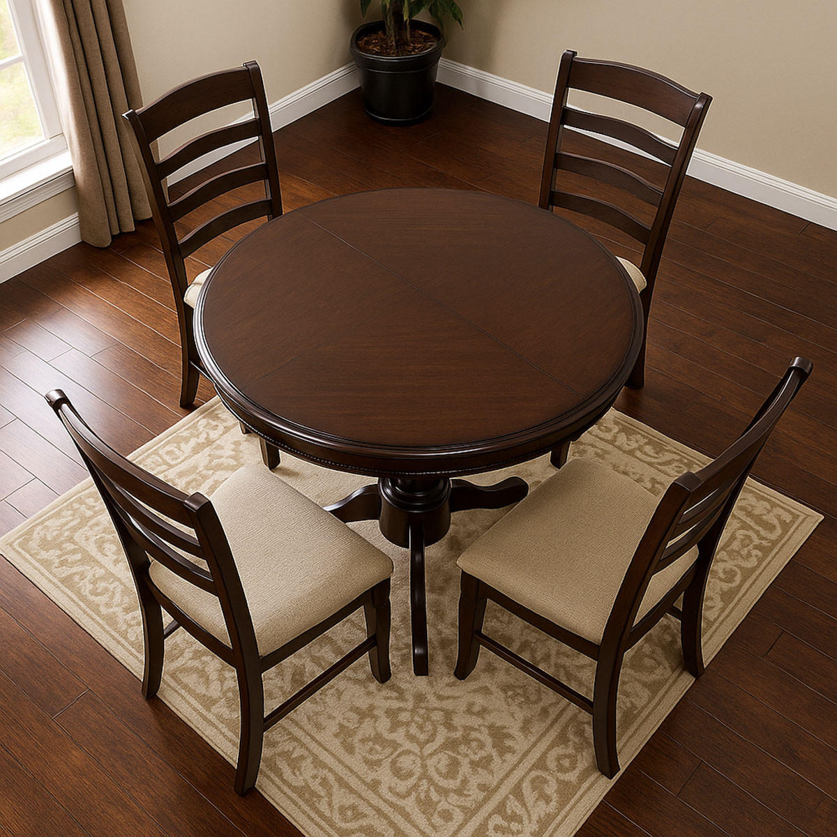 ESSTISCH Margo Nussbaum dunkel 90-125 cm / 90 cm / 75 cm - Braun, Holz/Holzwerkstoff (90/90/75cm) - Feldmann-Wohnen