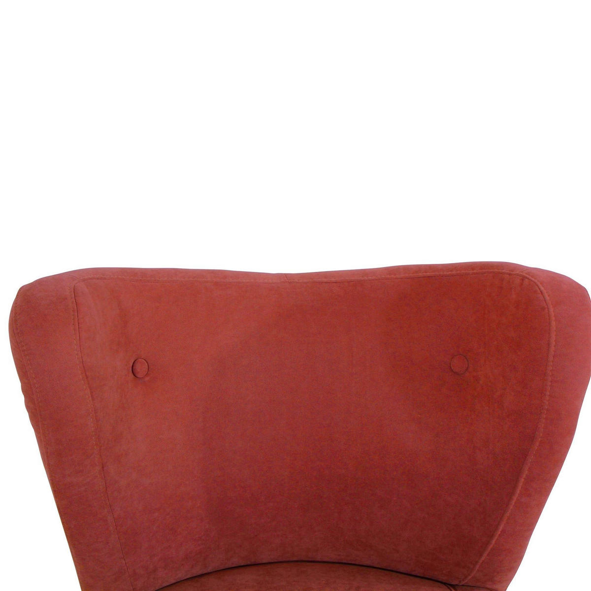SESSEL Kathy Bezug Veloursstoff Buche natur / terracotta - Rot, Kunststoff (70/86/69cm) - 58aufmkessel