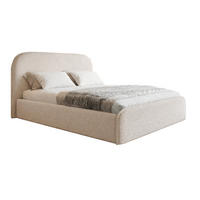 DOPPELBETT 180x200 Wendra Slim mit Lattenrost, Bettkasten, Boucle, Beige - Beige, Holz/Textil (180/200cm) - Emporius