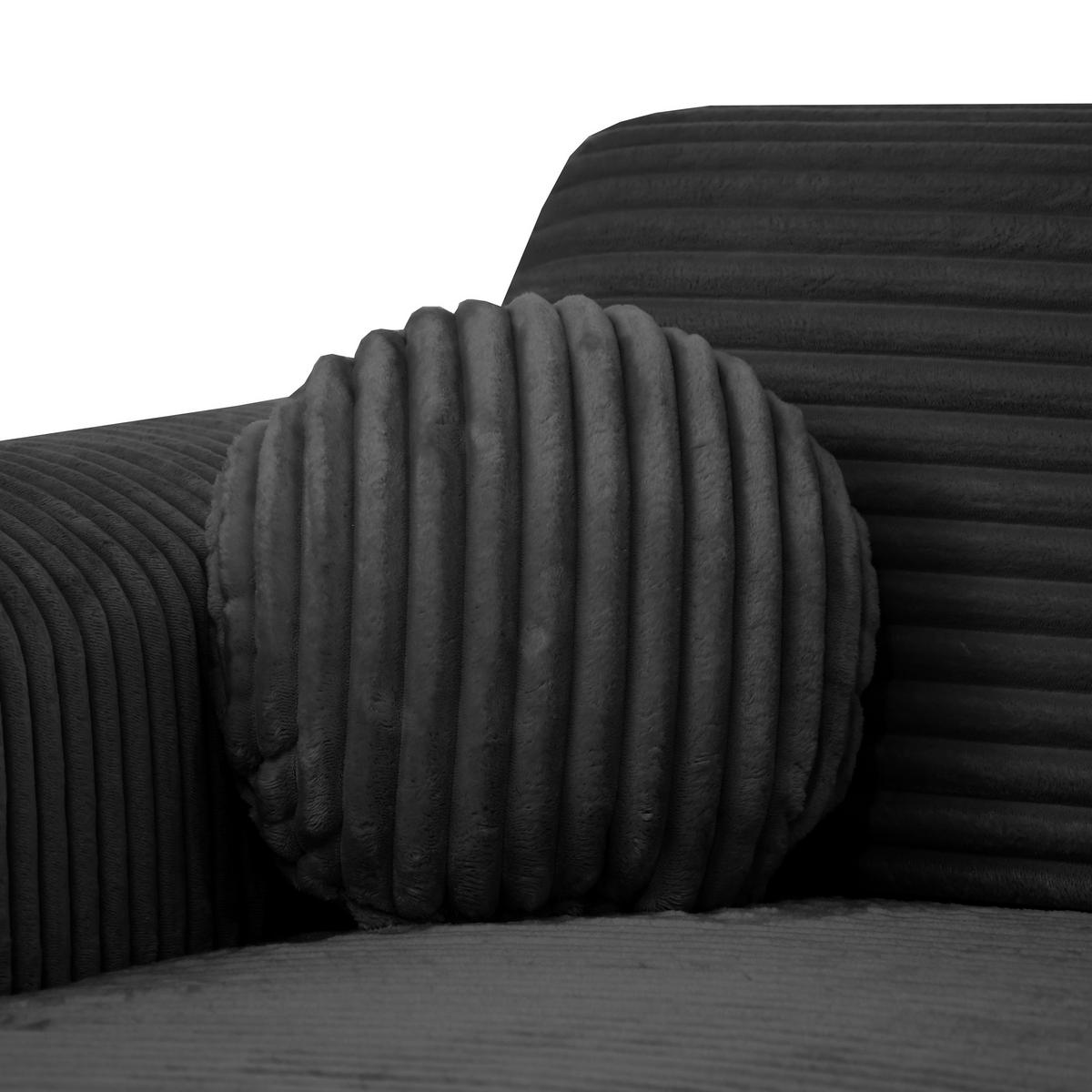 ECKSOFA Puerto, ohne Schlaffunktion, Schwarz, links - Schwarz, Textil (269/170cm) - Beautysofa