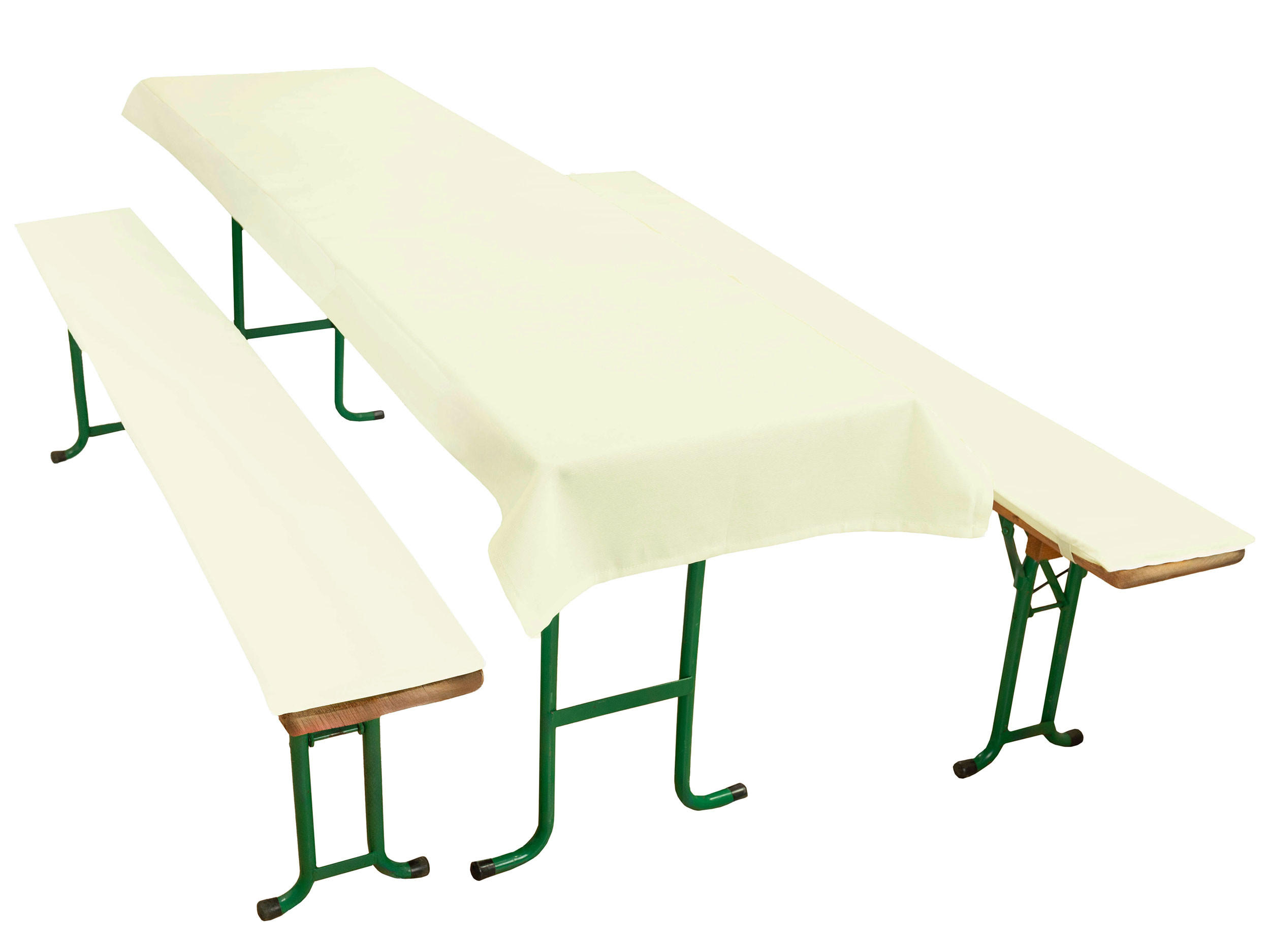 BIERBANKAUFLAGEN, 3er-Set, 70x240 + 25x220 cm , 100% Polyester, Beige - Beige, Textil (70/1/240cm) - Zollner