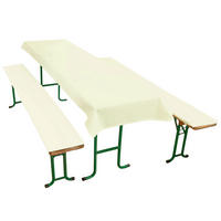 BIERBANKAUFLAGEN, 3er-Set, 70x240 + 25x220 cm , 100% Polyester, Beige - Beige, Textil (70/1/240cm) - Zollner