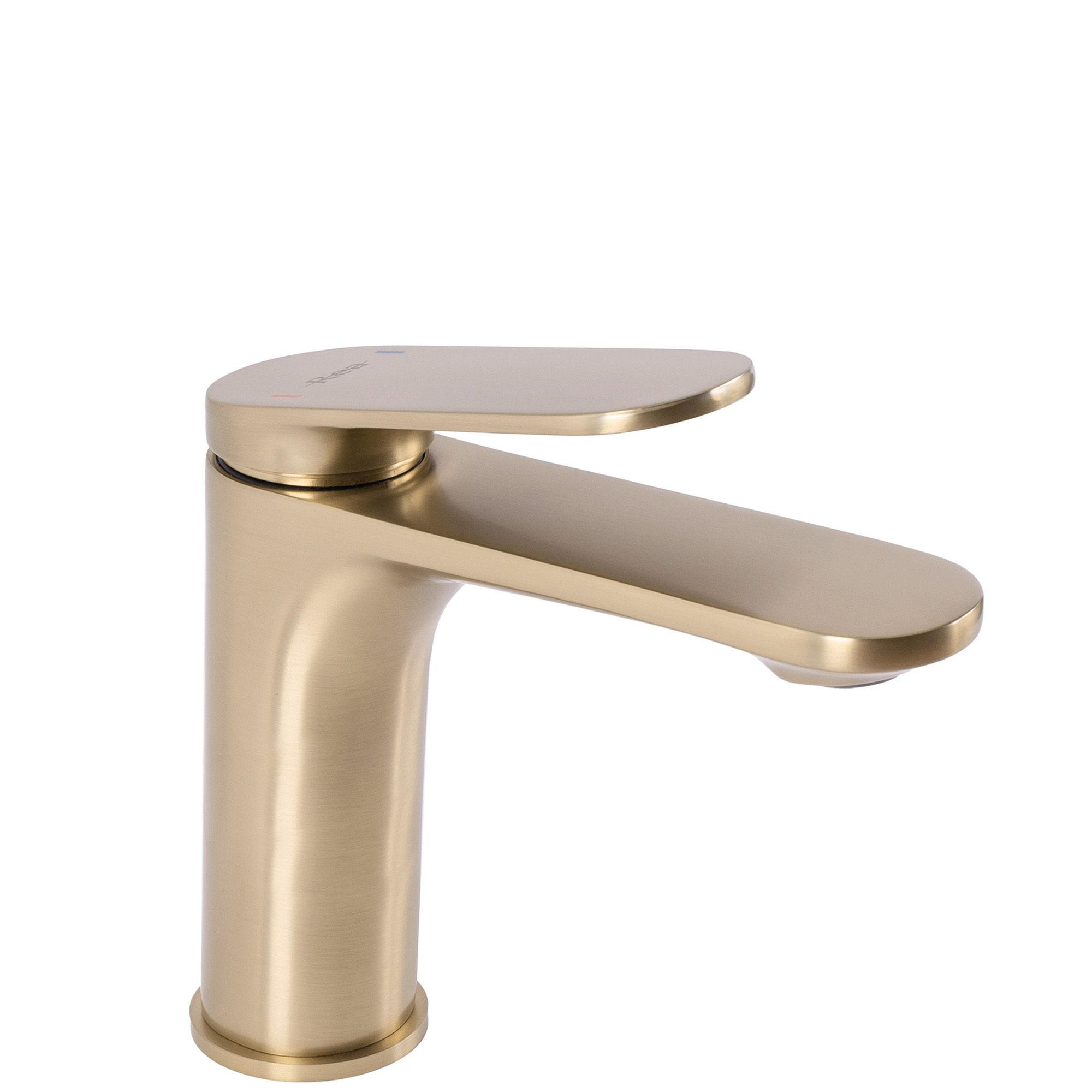 WASCHBECKENARMATUR Rea Marco Brush Goldlow - Goldfarben, Metall (10/15/14.2cm) - REA
