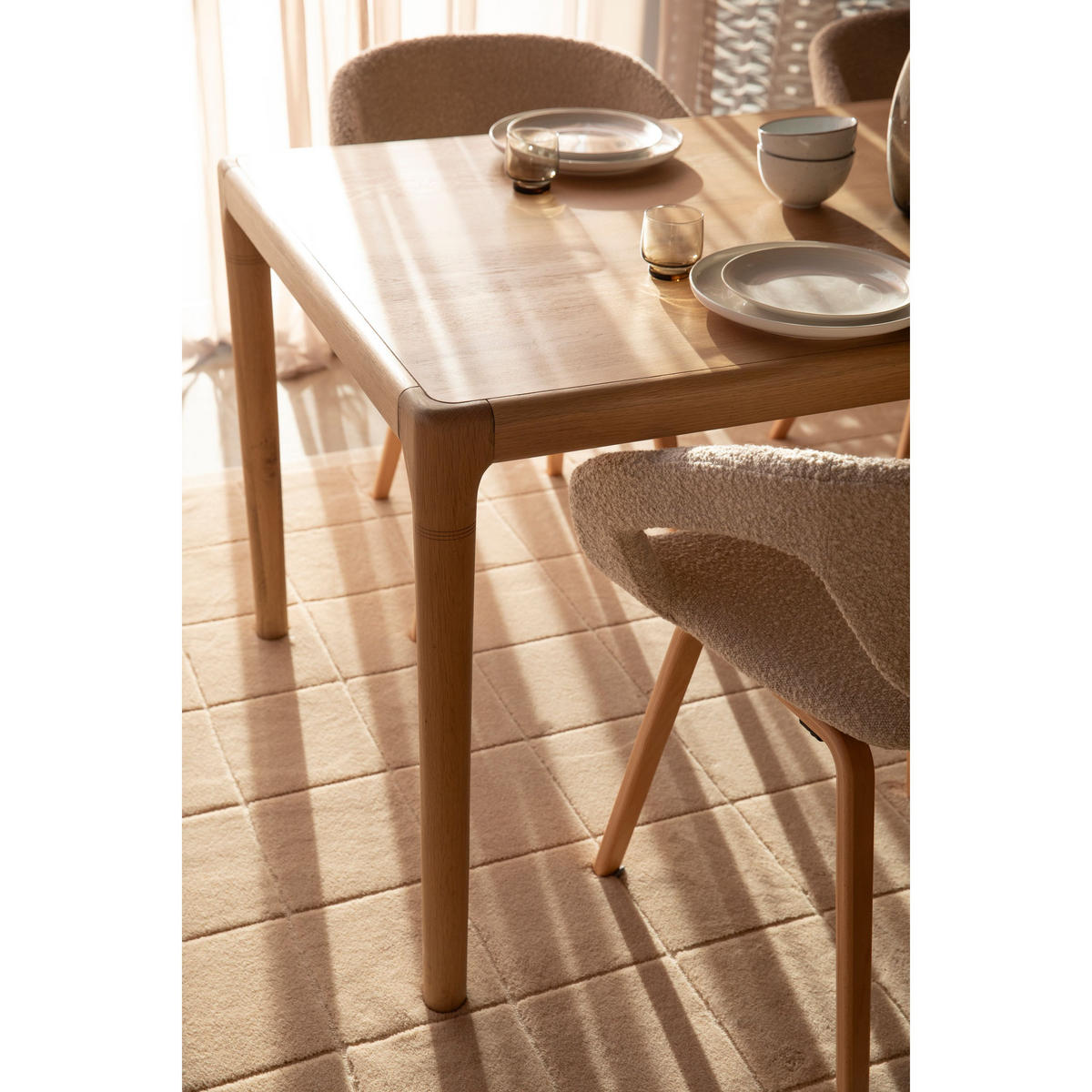 ESSTISCH Ember 210x90 cm Natur - Naturfarben, Holz (210/90/76cm) - Zuiver