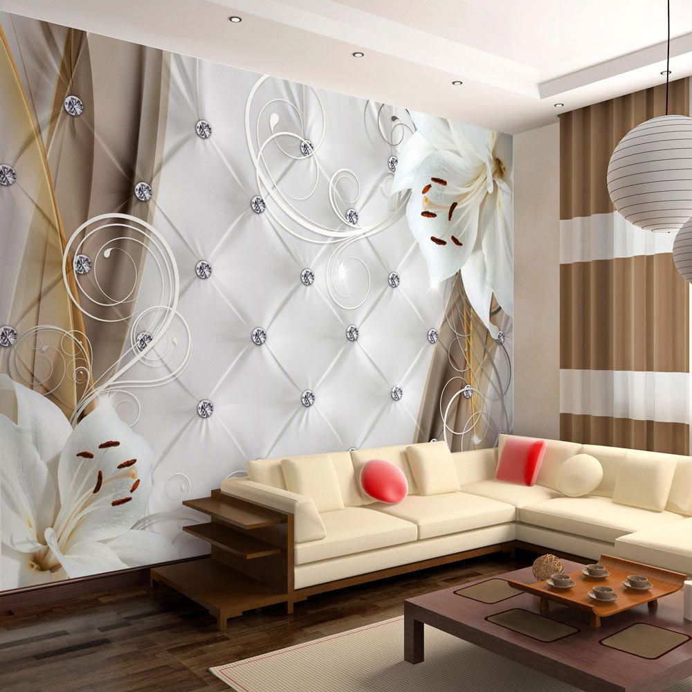 VLIESTAPETE Weiß 150/105 cm - Weiß/Braun, Textil (150/1cm) - KUNSTLOFT