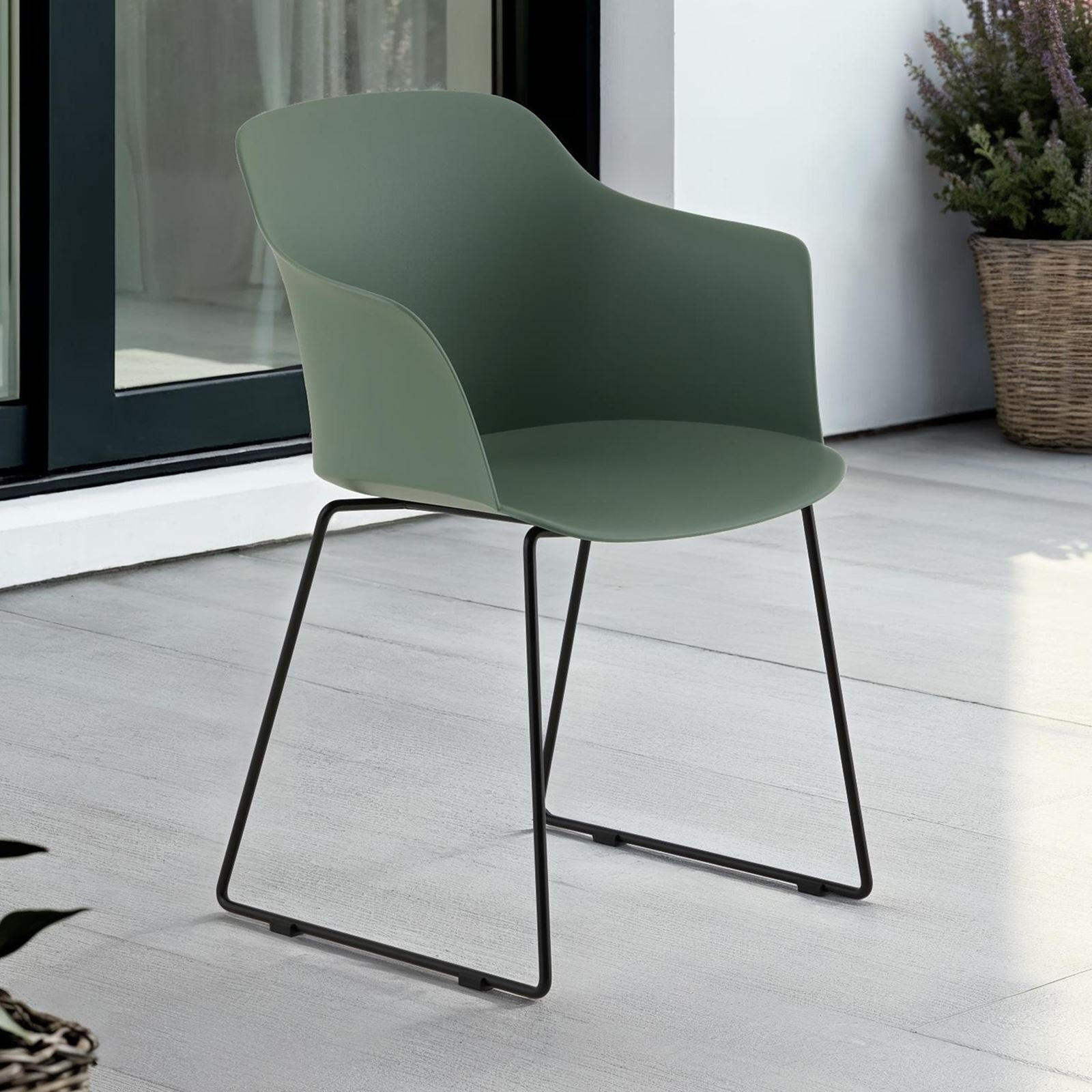 GARTENSTUHL FORO 4ER-SET - Grün, Textil (58/82/52cm) - IDIMEX