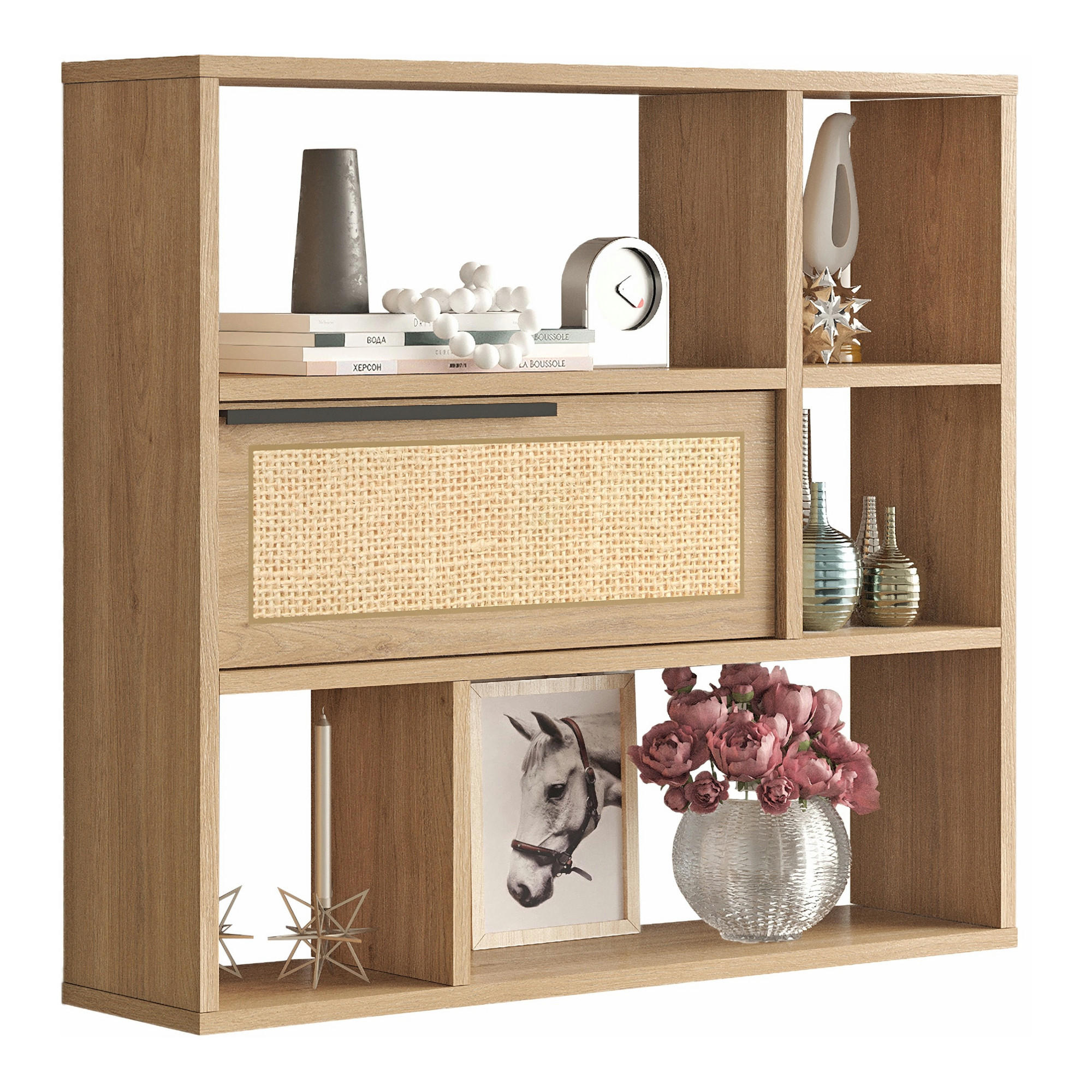 WANDREGAL Kvænangen - Eichefarben, Holzwerkstoff (22/81/90cm) - [en.casa]