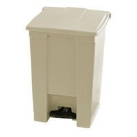 MÜLLEIMER Robuster Pedaleimer 45,4 Liter 60 x 40 x 41,3 cm Aus Konformen Polyethylen Beige - Beige, Metall (40/60/41.3cm) - PROREGAL