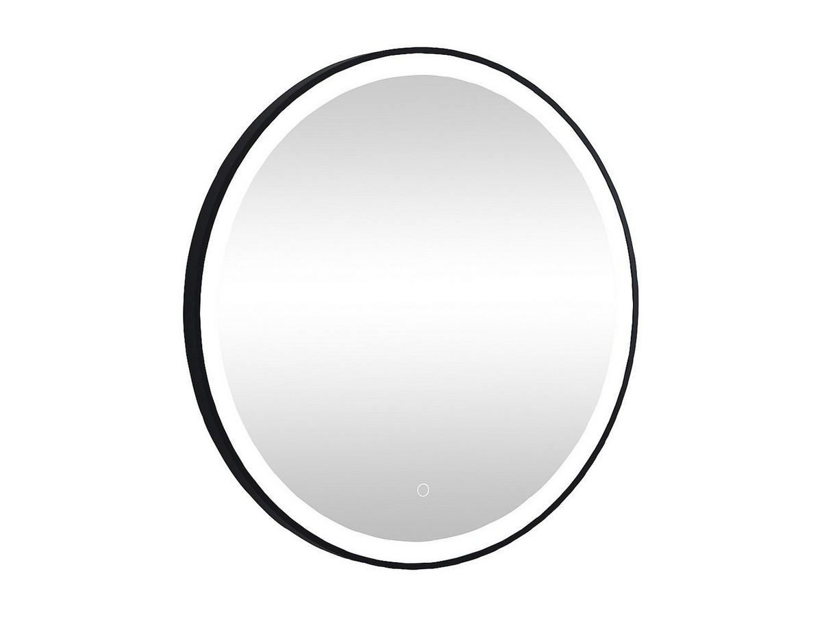BADEZIMMERSPIEGEL rund mit LED-Beleuchtung - D 80 cm - Schwarz - NUMEA - Schwarz, Glas (80/80/3.5cm) - Vente-Unique