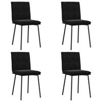 ESSZIMMERSTÜHLE 4 Stk. Schwarz Samt 45*54*83cm - Schwarz, Metall (45/83/54cm) - ZMH