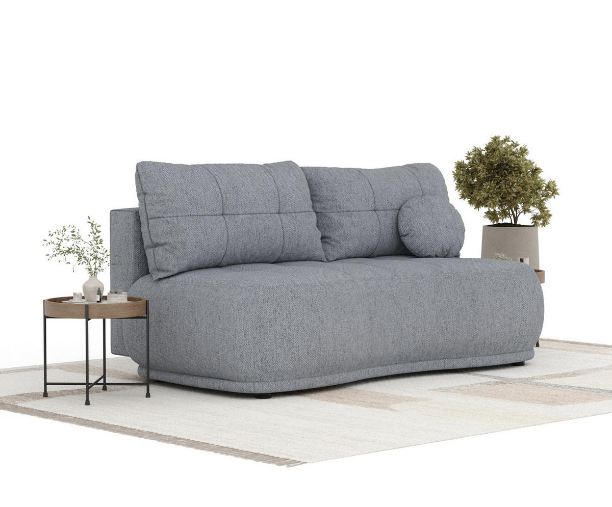 SCHLAFSOFA Cirrus Grau Webstoff - Schwarz/Grau, Holz/Holzwerkstoff (206/95/105cm) - Maison de Reve