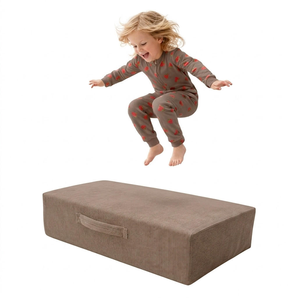 INDOOR Kinder-Sprungkissen Anti-Stress braun - Braun, Textil (80/24/60cm) - AngeLove
